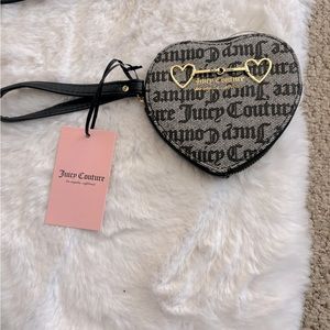 juicy couture heart shaped wristlet